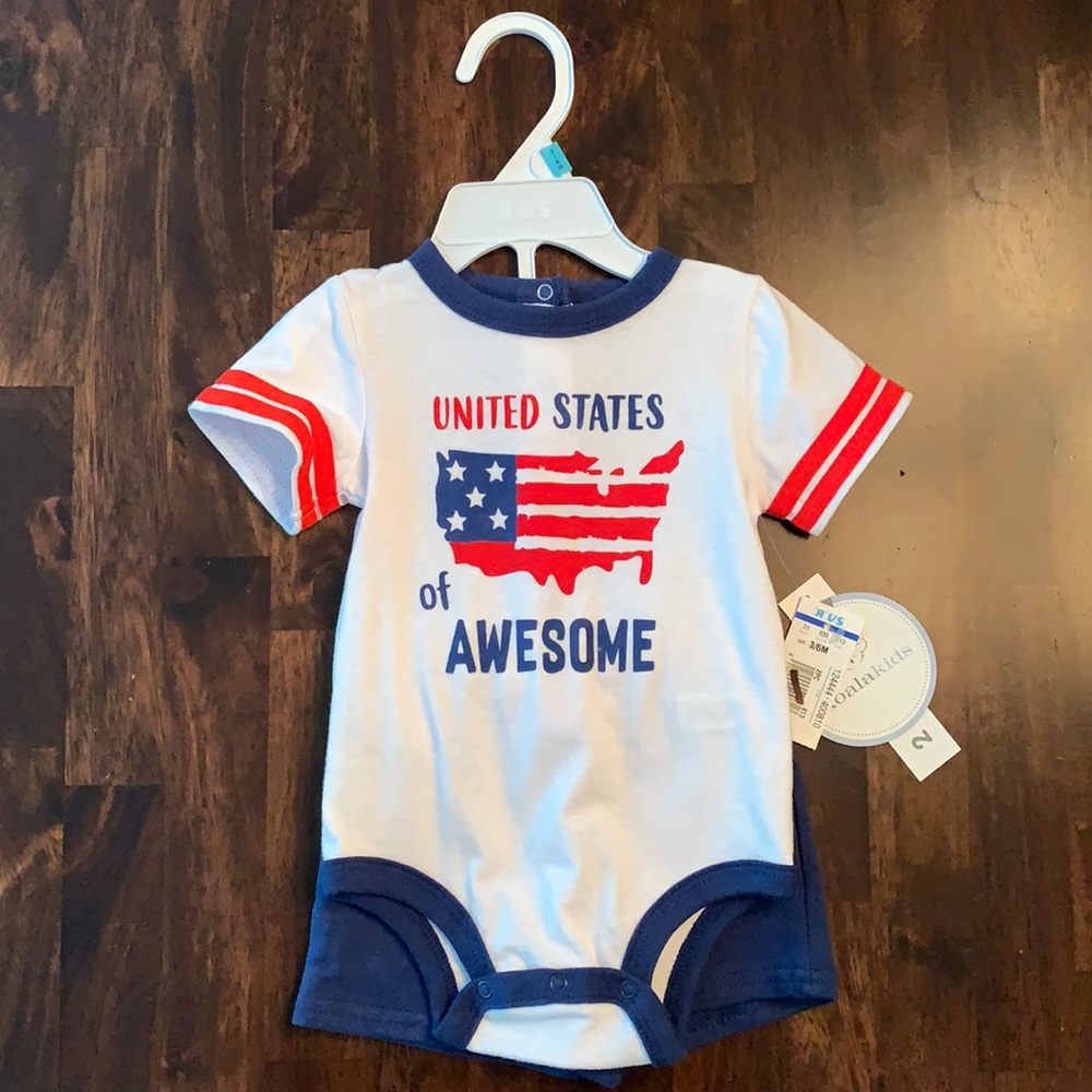 🎉3/$15 NWT Koala Kids United States of Awesome 2 pc. set